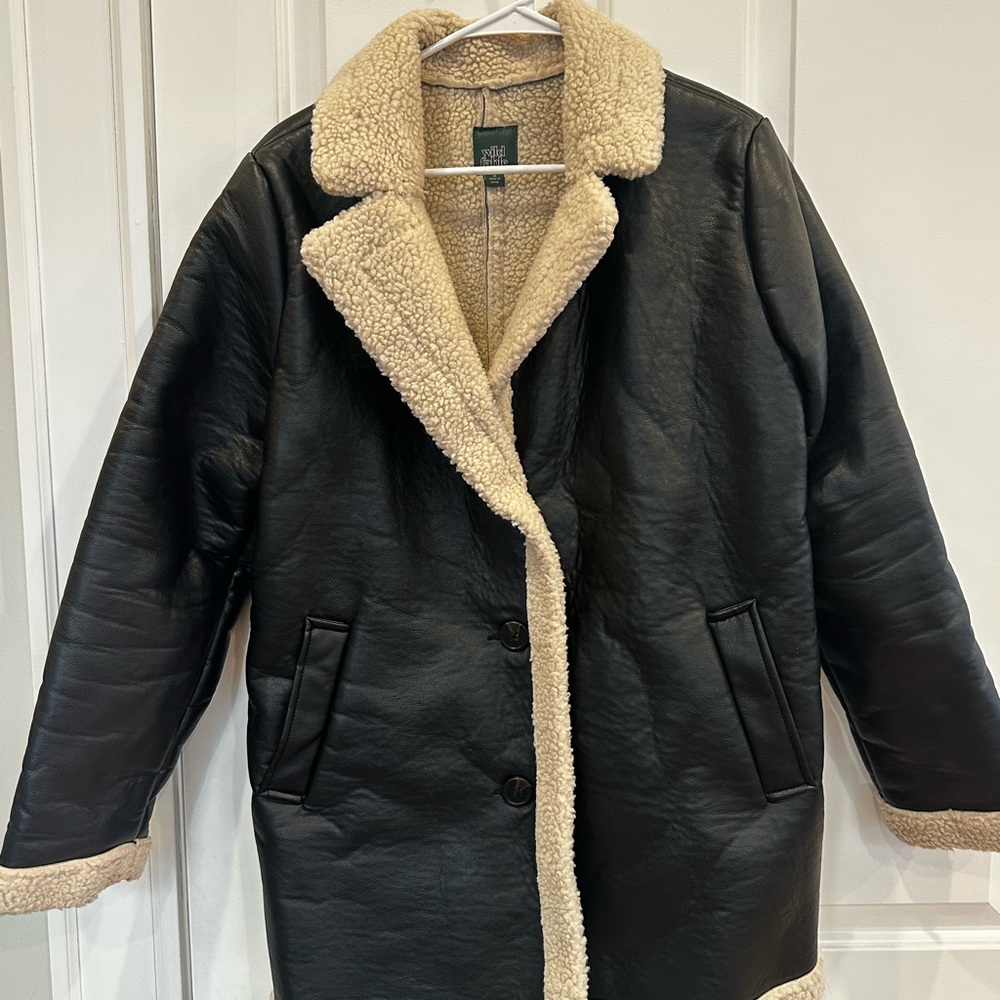 Women's Black Shearling Coat